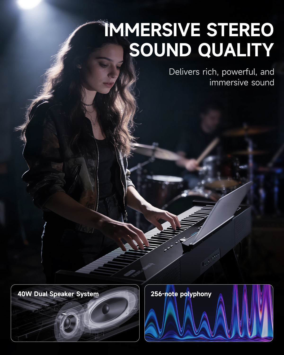 Donner DP-S500 Upright Hammer Action Digital Piano