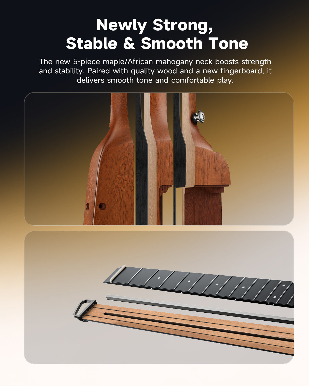 Donner HUSH-I Evo2 Guitar-Natural##