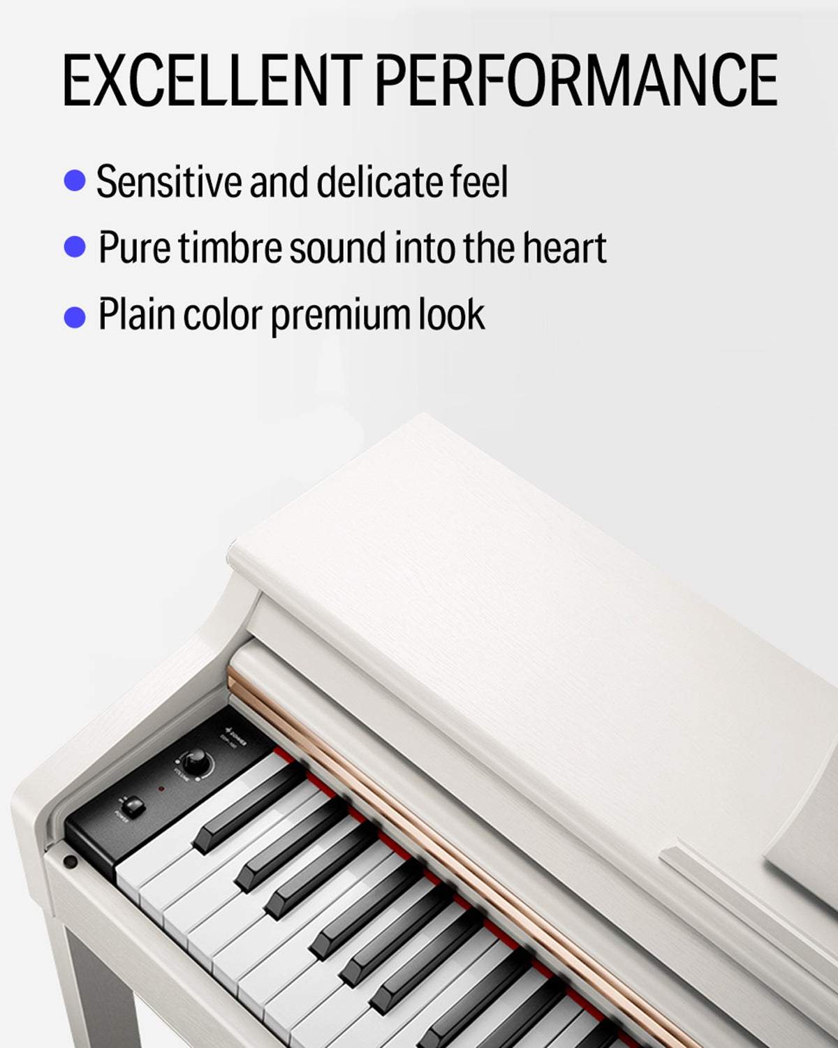 Donner DDP-100 88 Key Weighted Hammer Action Upright Digital Piano for Beginners Black/White-White##