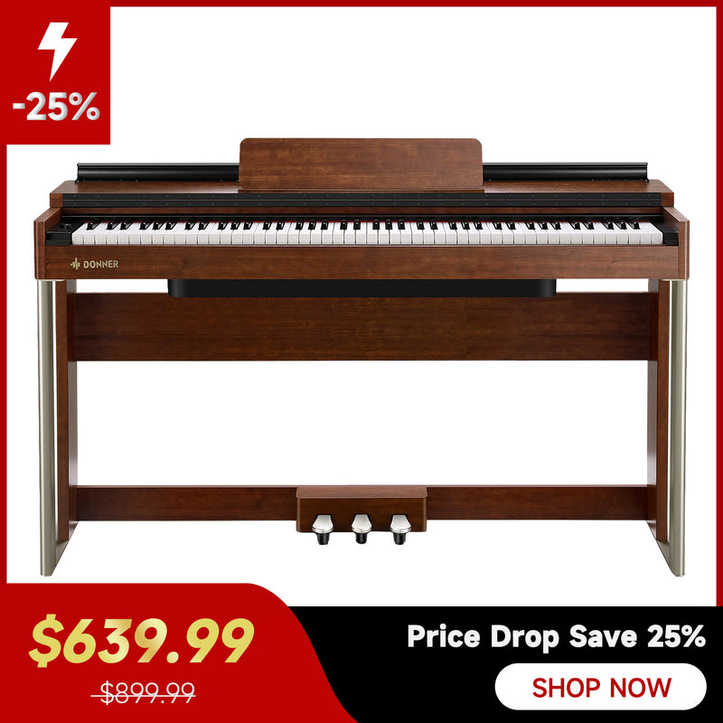 Donner DDP-200 Wooden Dynamic Hammer Action 88 Key Weighted Upright Digital Piano