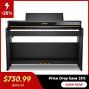 Donner DDP-400 Professional 88-Key Progressive Hammer Action Weighted Upright Digital Piano with Extended Speaker Cabinet