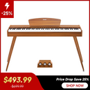 Donner DDP-80 Wooden Style 88 Key Weighted Digital Piano with Stand & Triple Pedals