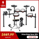 Donner DED-200 MAX Electronic Drum Set 5-Drum 3-Cymbal with Drum Throne/Headphone