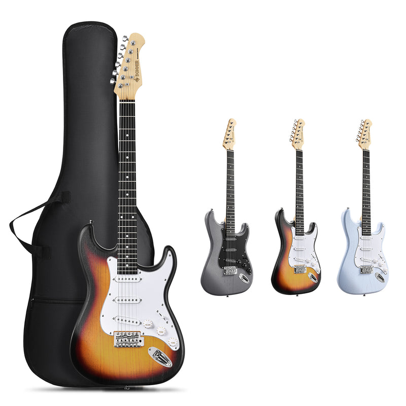 Donner DST-80 Sunburst Electric Guitar with Amplifier,Strap,String,Tuner,Cable,Capo and Pick