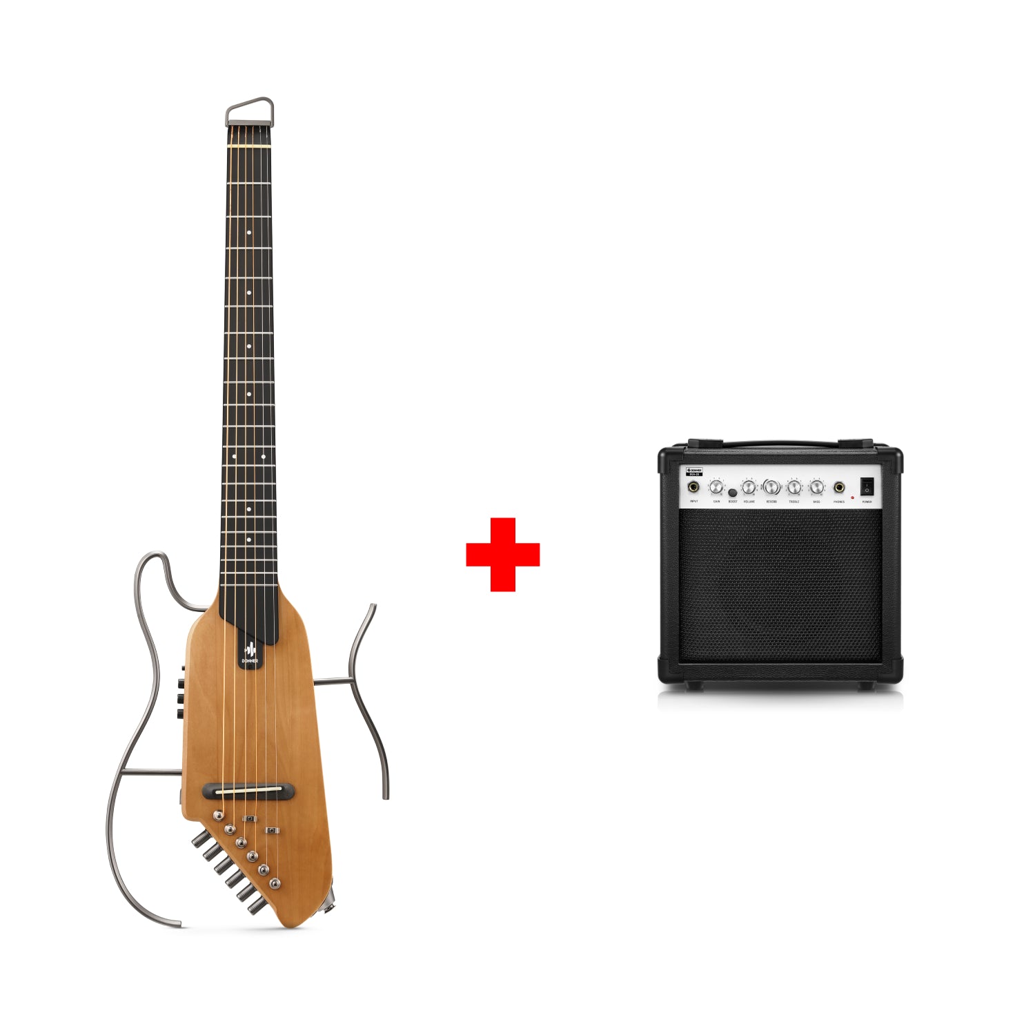 HUSH-I Acoustic-Electric Guitar Kit for Travel Silent Practice Donner