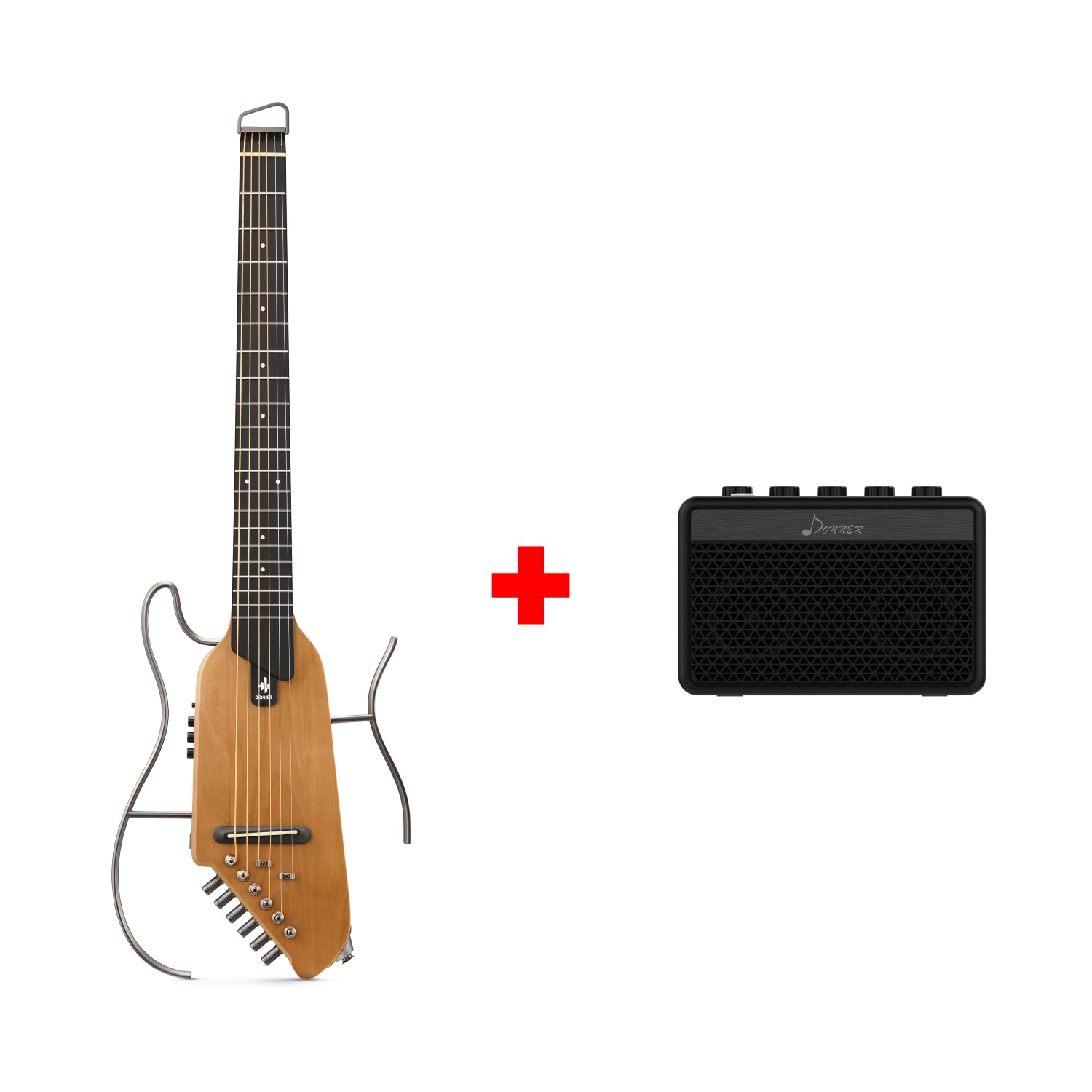 HUSH-I Acoustic-Electric Guitar Kit for Travel Silent Practice Donner