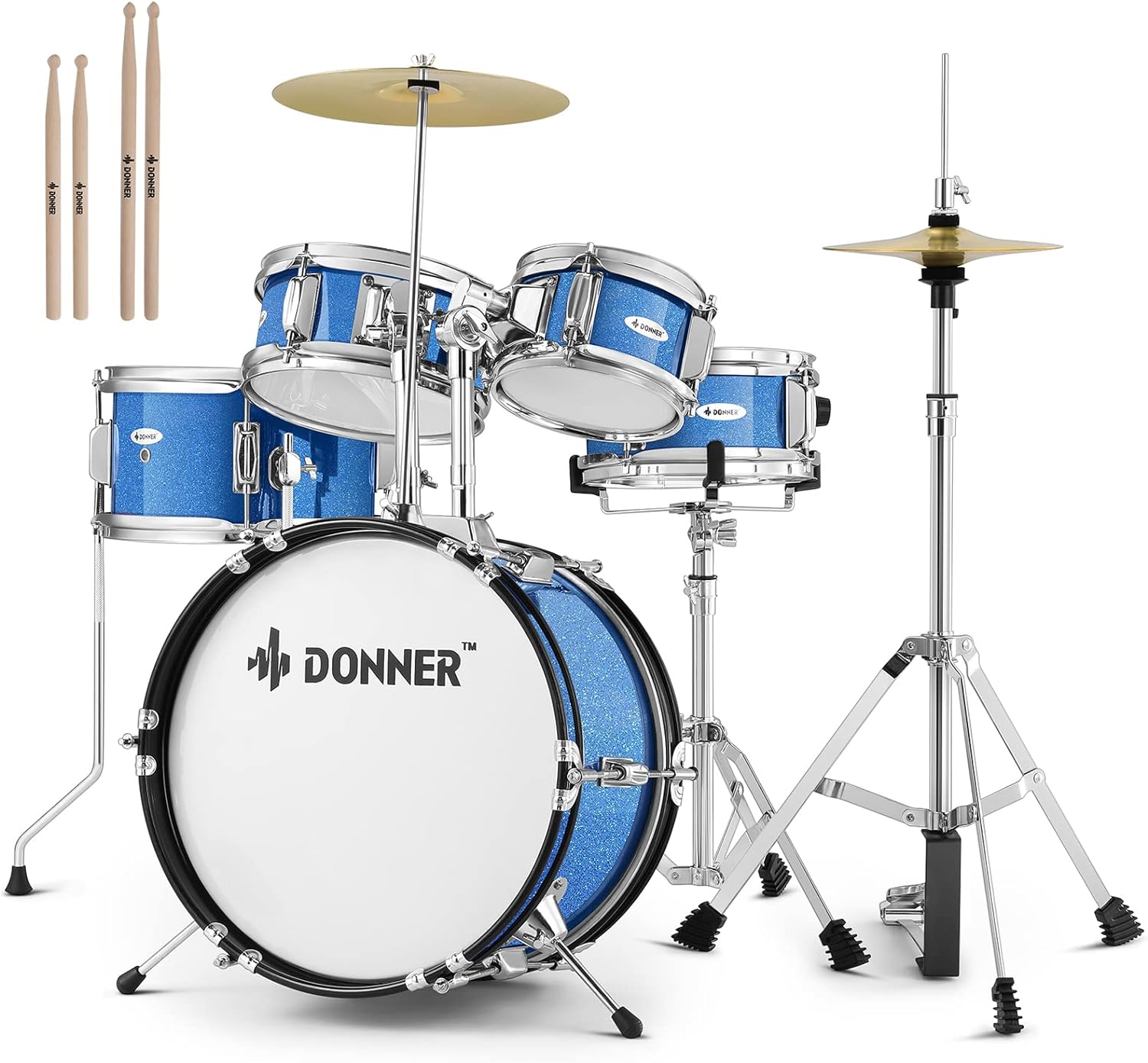Bass Drum Kids Mini Drum Set HONEY JOY Kids Drum Set Jazz Drum Kit