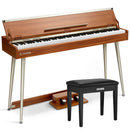 Donner DDP-80 PLUS 88 Key Weighted Wooden Upright Digital Piano with Semi-open Cover