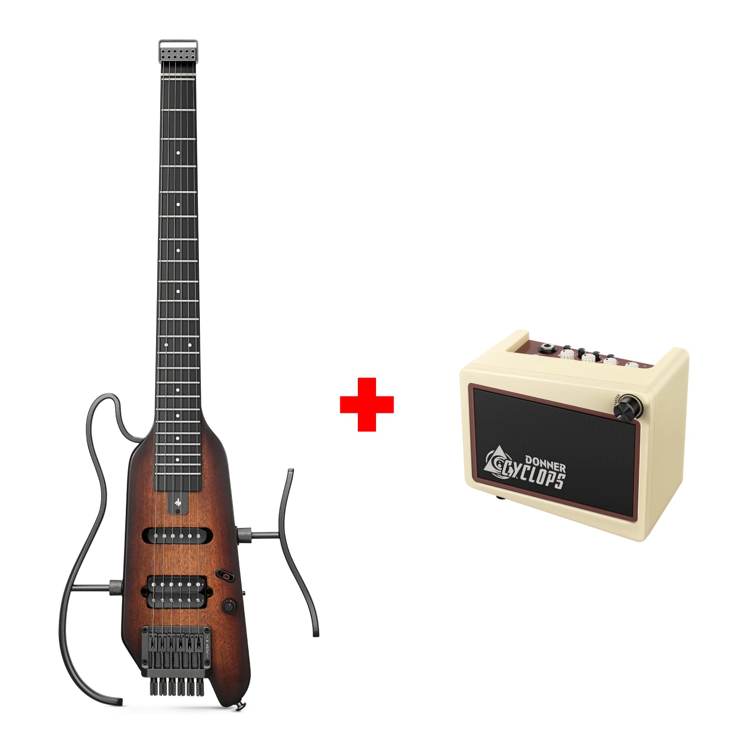 ギター Donner Hush guitar HUSH X Donner unveil HUSH-X headless guitar at NAMM 2023