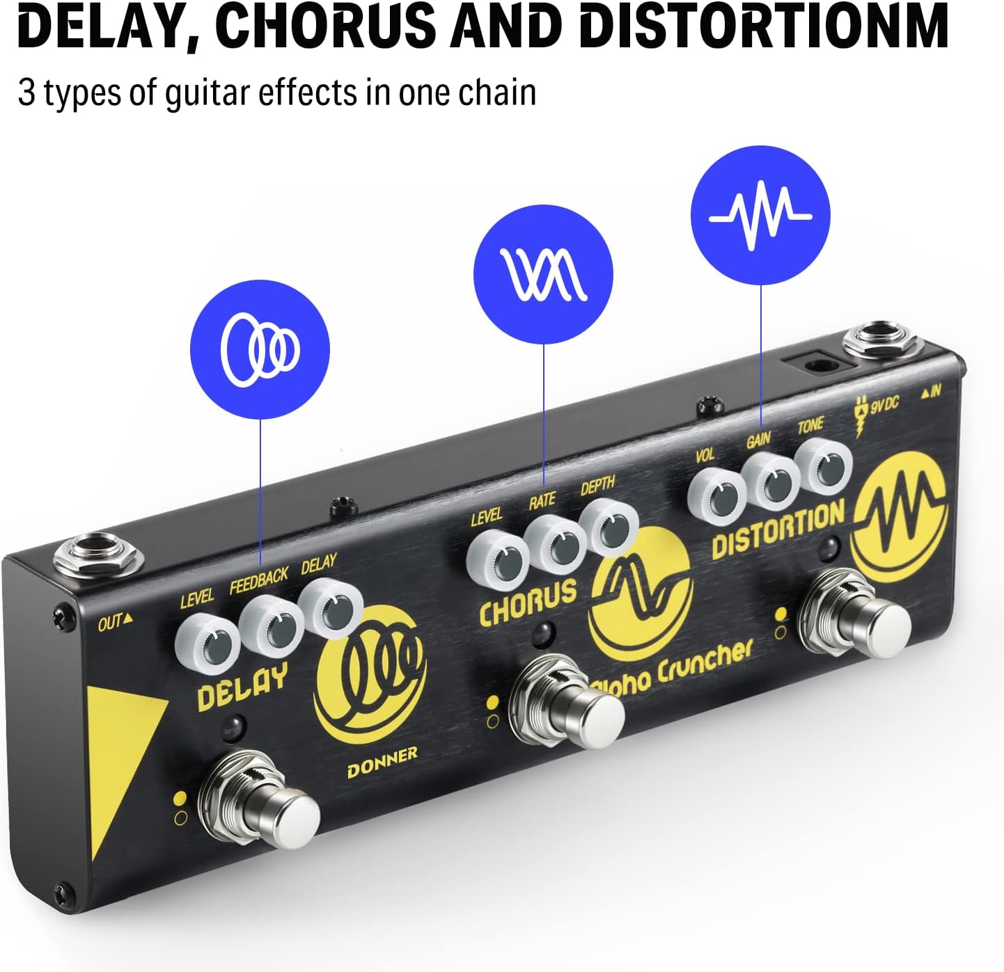 Donner Alpha Cruncher Combo Effect Pedal