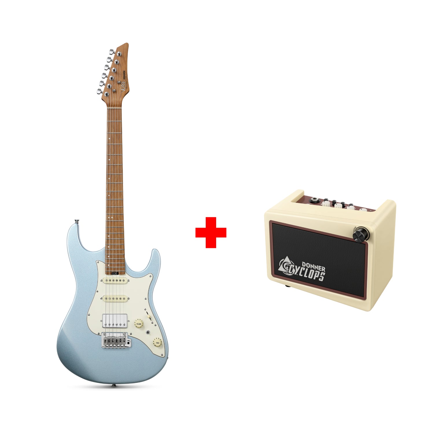 Donner DST-550 39-inch ST Electric Guitar SSH/SSS Pickup-Blue##