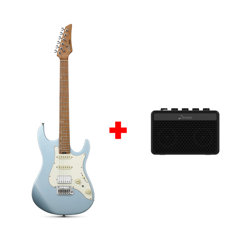 Donner DST-550 39-inch ST Electric Guitar HSS Pickup Solid Double-Cut Poplar Body