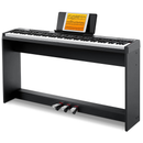 Donner Portable Piano Set for Beginner with Velocity Sensitive Keys, LCD Screen, 3 Pedals, Detachable Piano Stand, Includes 380 Tones, 128 Rhythms, 88 Demo Songs, Supports USB-MIDI, Lightweight