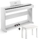 Donner DDP-95 88 Key Weighted Upright Digital Piano for Beginners White/Black