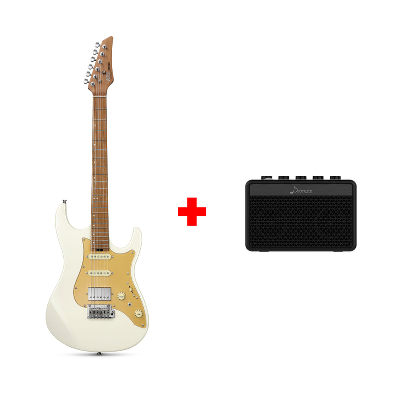 Donner DST-550 39-inch ST Electric Guitar HSS Pickup Solid Double-Cut Poplar Body