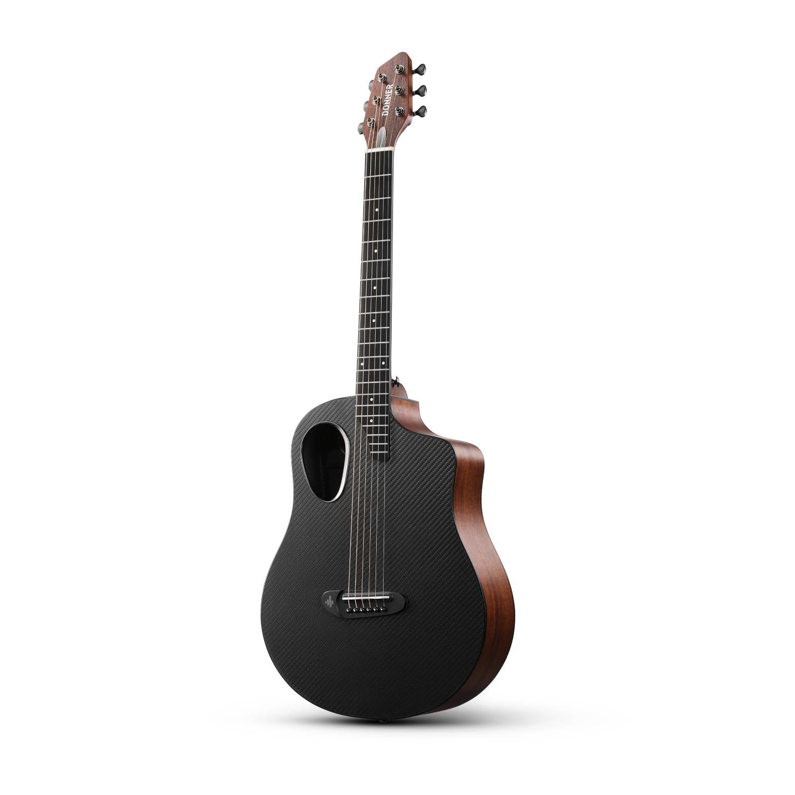 Donner RISING-G1 38" Carbon X Wood Acoustic Guitar-Brown##