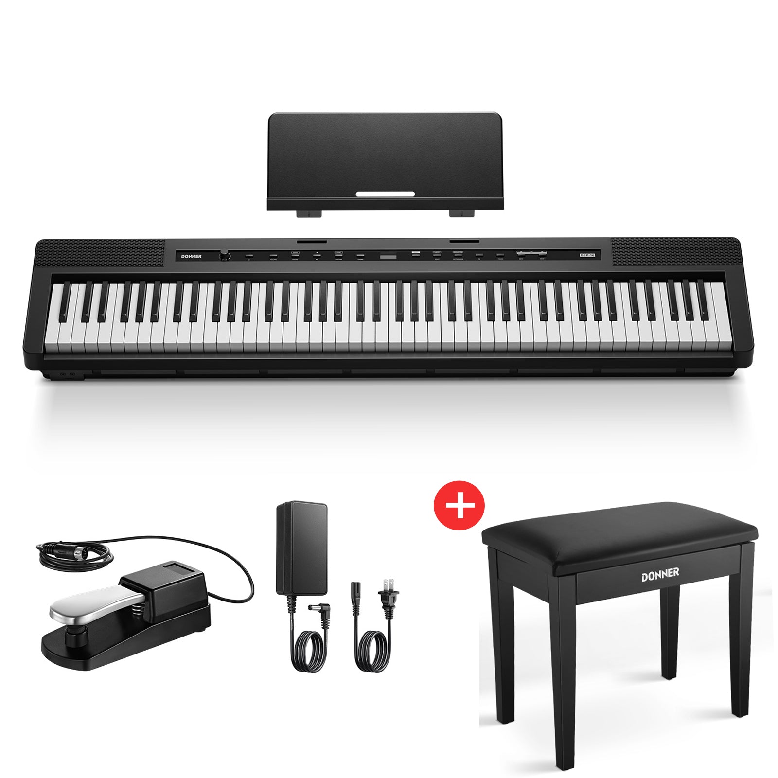 Donner DEP-16 88 Key Weighted Portable Digital Piano for Beginner