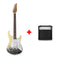 Donner DST-550 39-inch ST Electric Guitar HSS Pickup Solid Double-Cut Poplar Body
