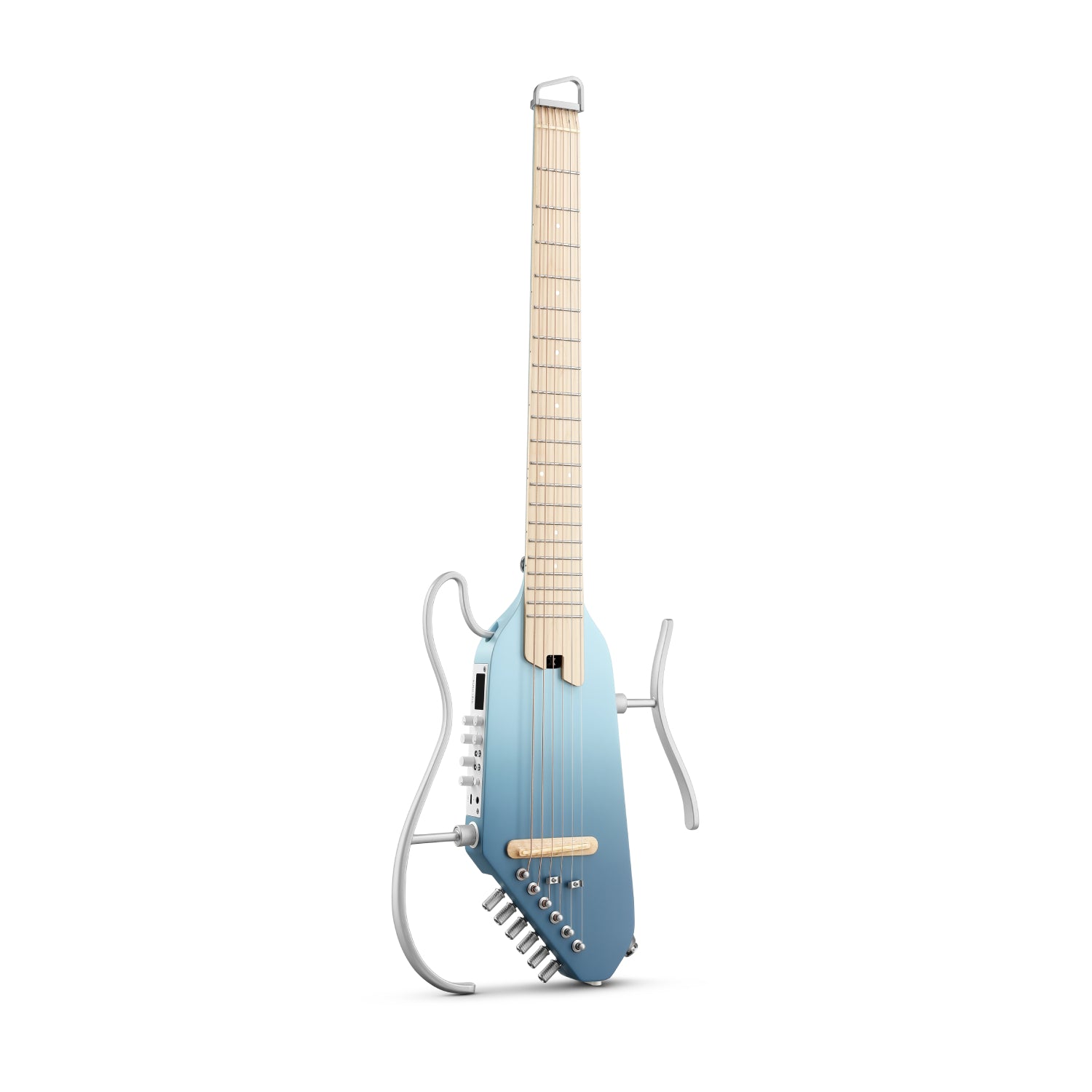 Donner HUSH™ I PRO Acoustic-Electric Travel Guitar-Hawaiian Blue##