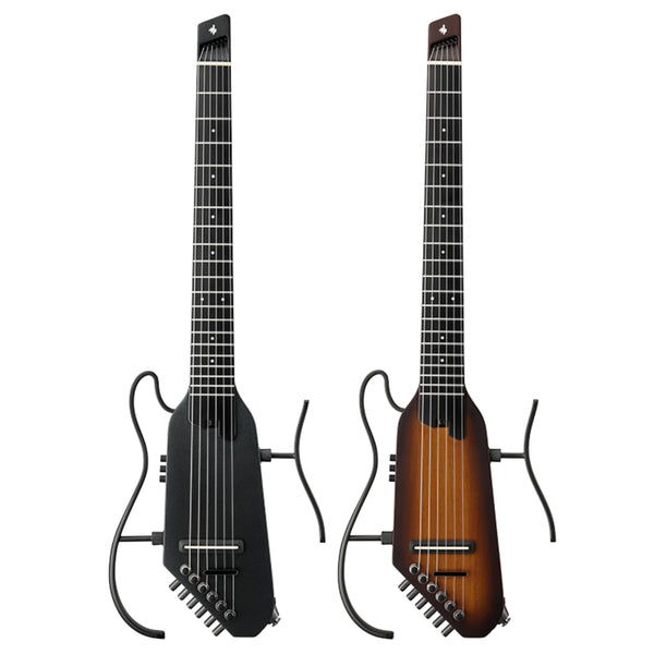 HUSH-C Nylon String Acoustic-Electric Headless Travel Guitar Donner