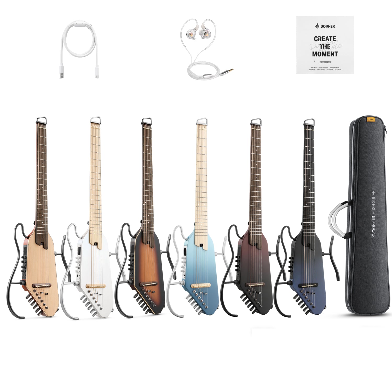 Donner HUSH™ I PRO Acoustic-Electric Travel Guitar
