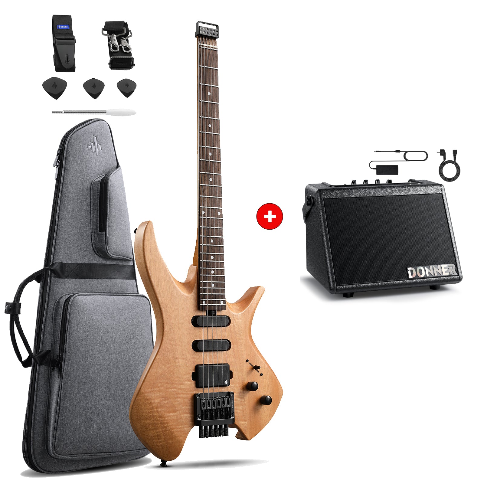 Donner HLX-500 Headless Electric Guitar (NHL-500)