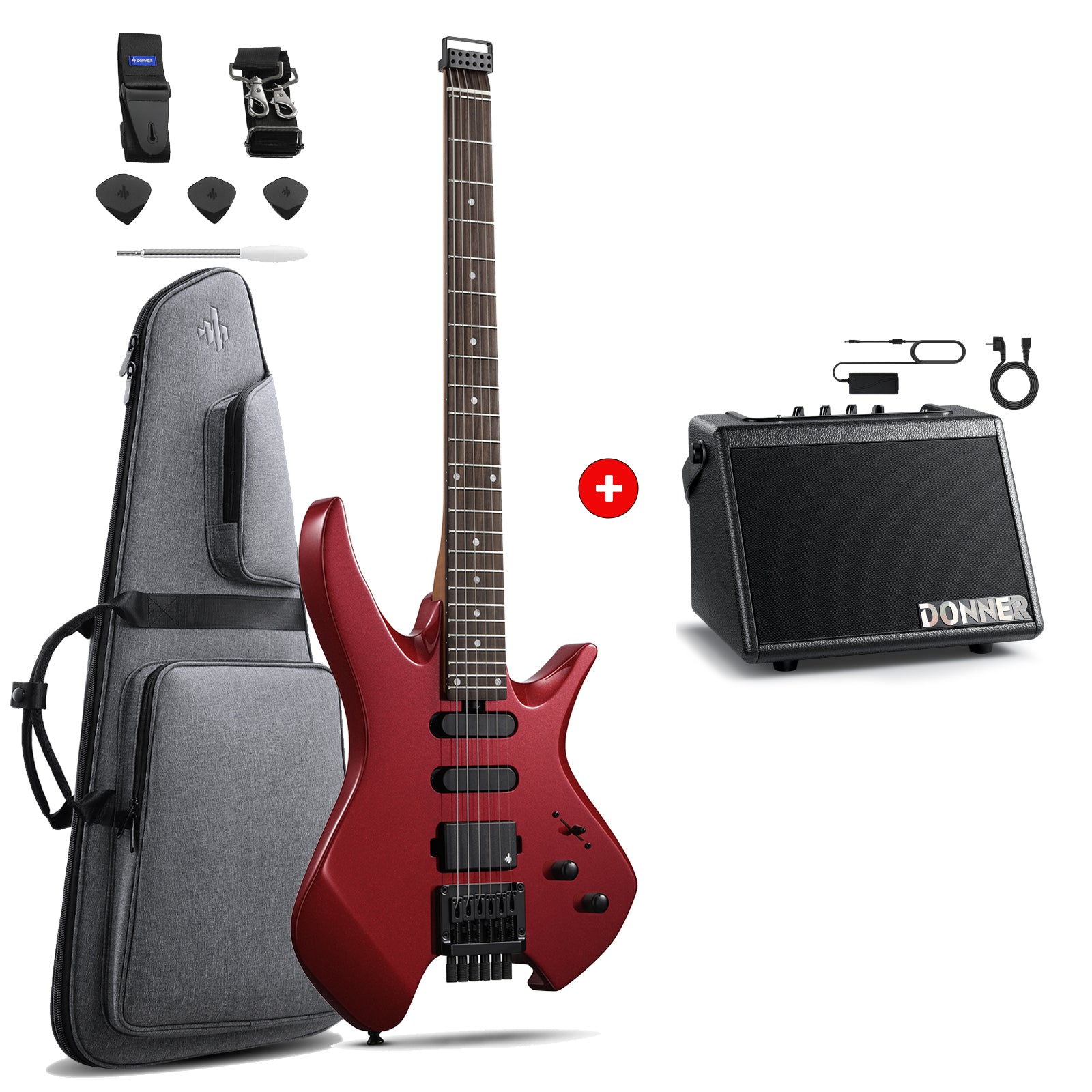 Donner HLX-500 Headless Electric Guitar (NHL-500)