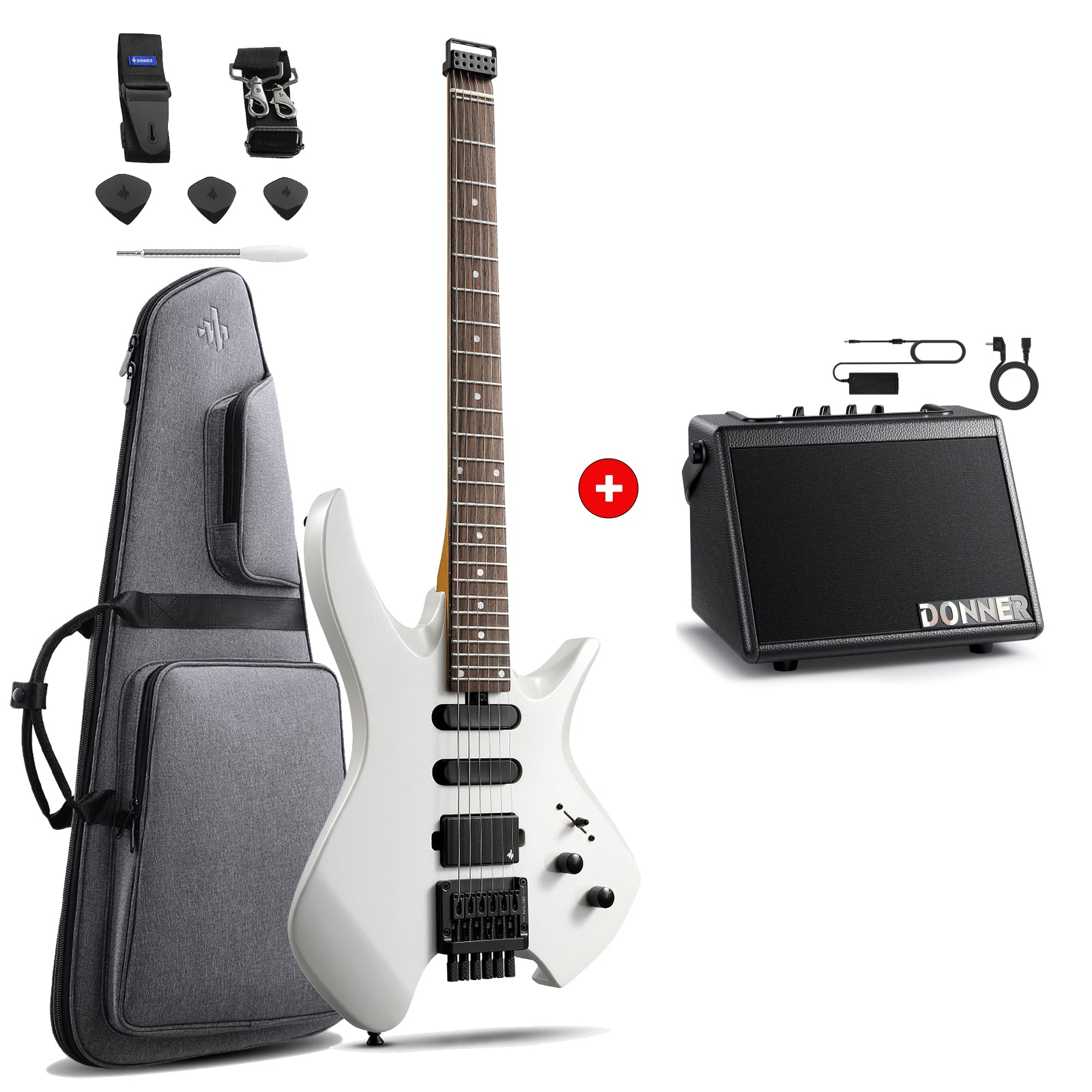 Donner HLX-500 Headless Electric Guitar (NHL-500)