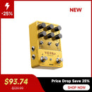 Donner Versa - Yellow Fall II 3x3 Reverb-Delay Combo Guitar Pedal with Tap Tempo