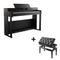 Donner DDP-400 Professional 88-Key Progressive Hammer Action Weighted Upright Digital Piano with Extended Speaker Cabinet