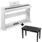 Donner DDP-95 88 Key Weighted Upright Digital Piano for Beginners White/Black