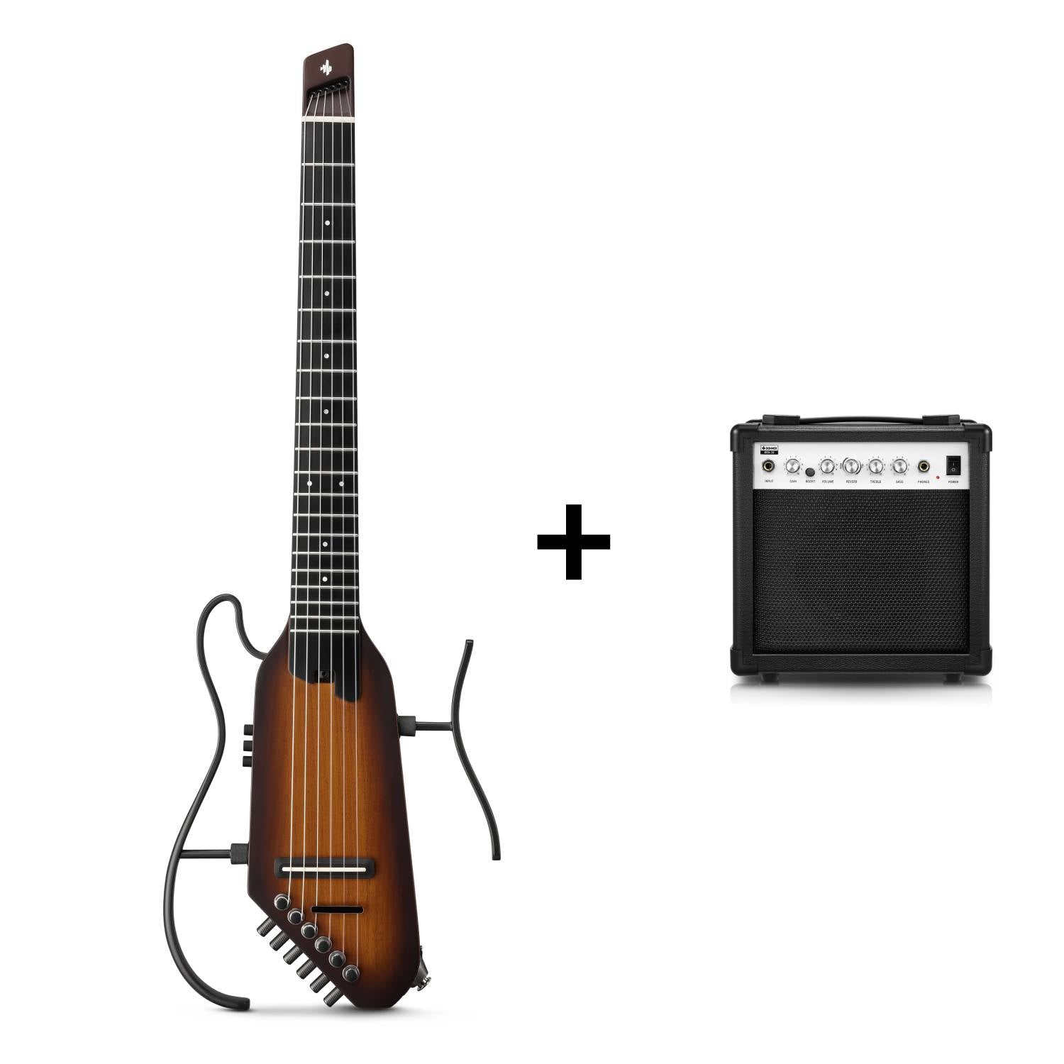 Donner HUSH™ C  Acoustic-Electric Nylon String Classical Headless Travel Guitar