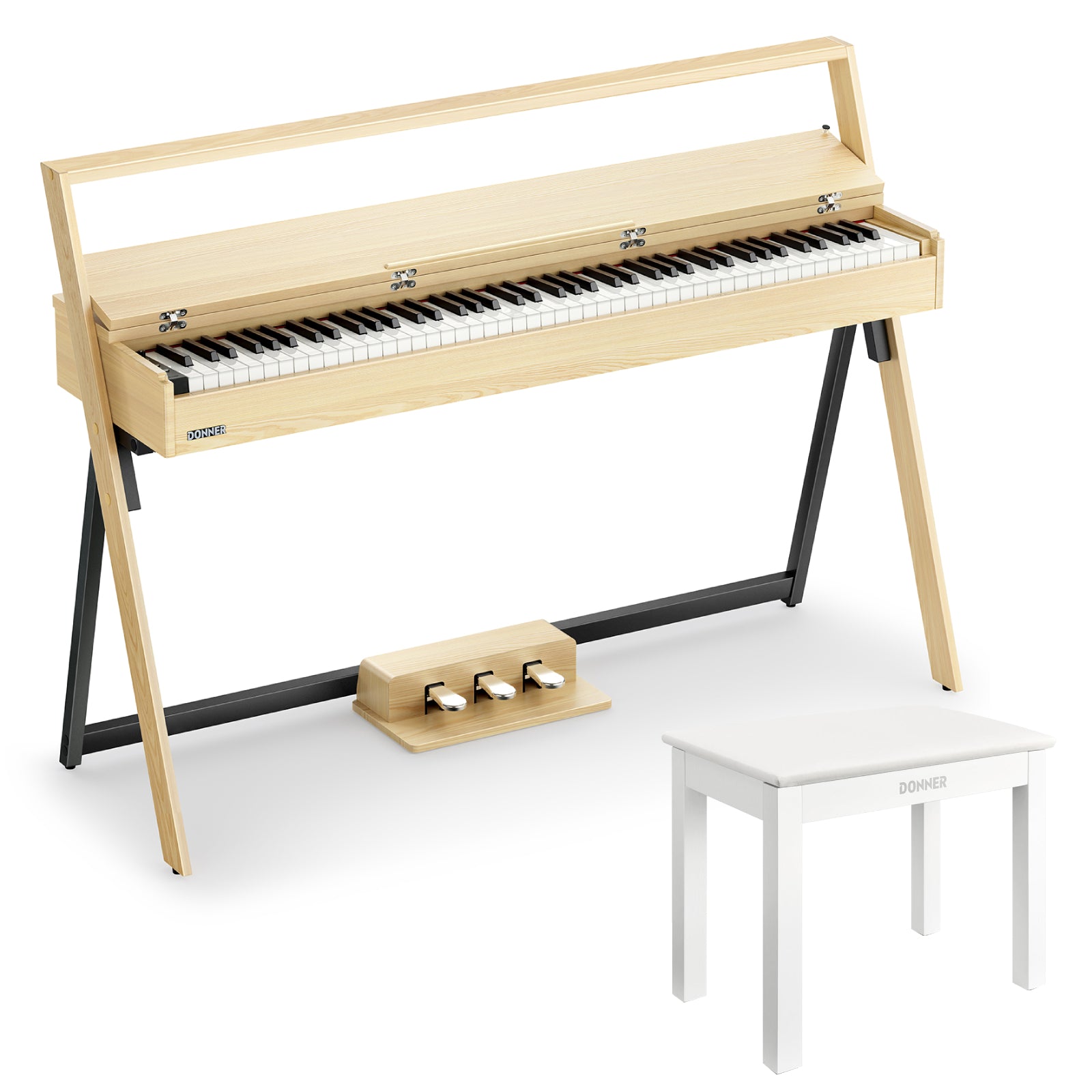 Donner OURA™ R300 88-key home digital piano Light Wood/Walnut-Light Wood##