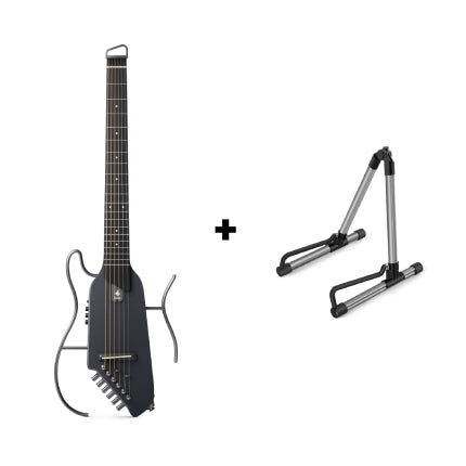 Donner HUSH-I Acoustic-Electric Guitar Kit for Travel Silent Practice-Maple Black##