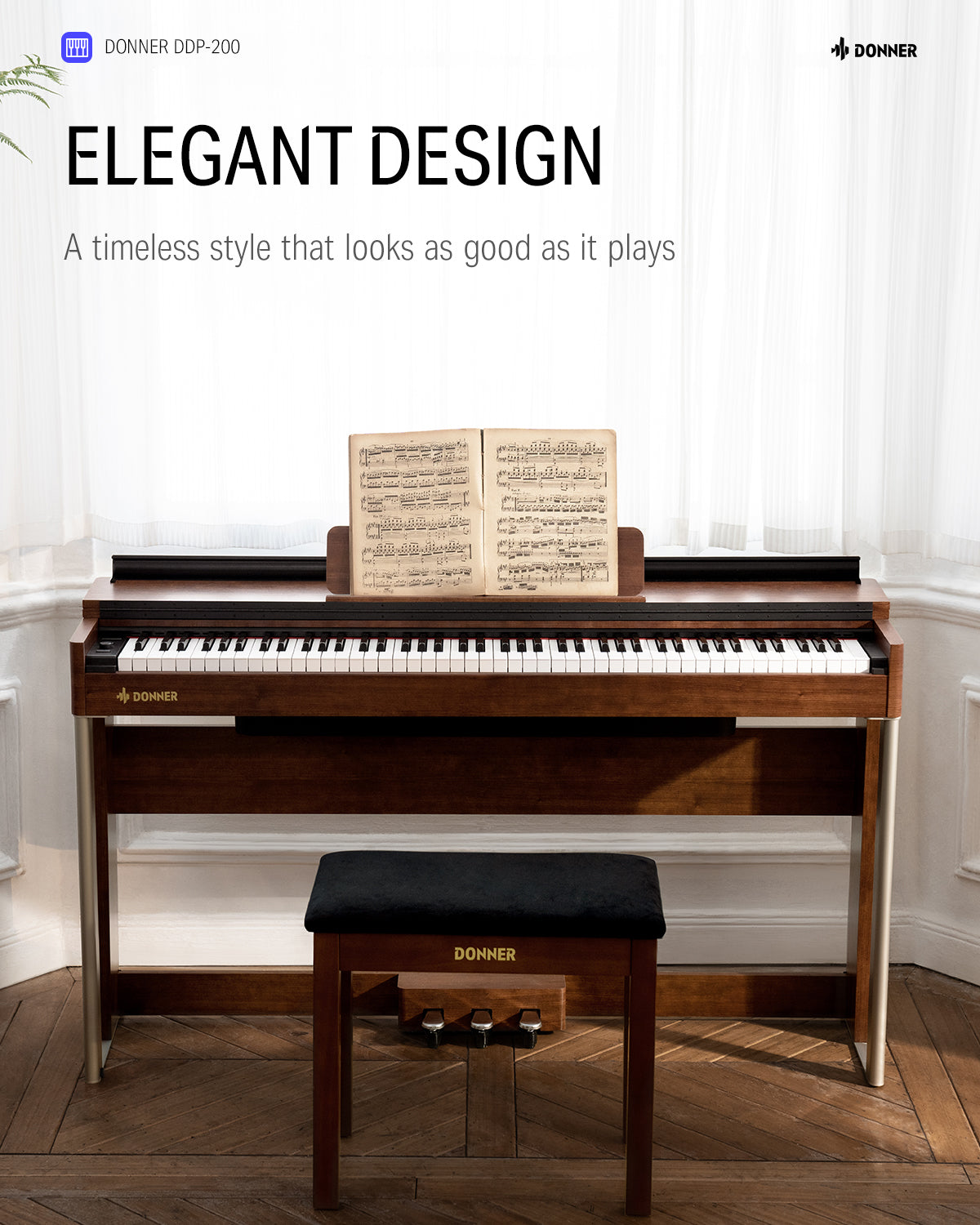 Donner DDP-200 Graded Hammer Action Digital Piano