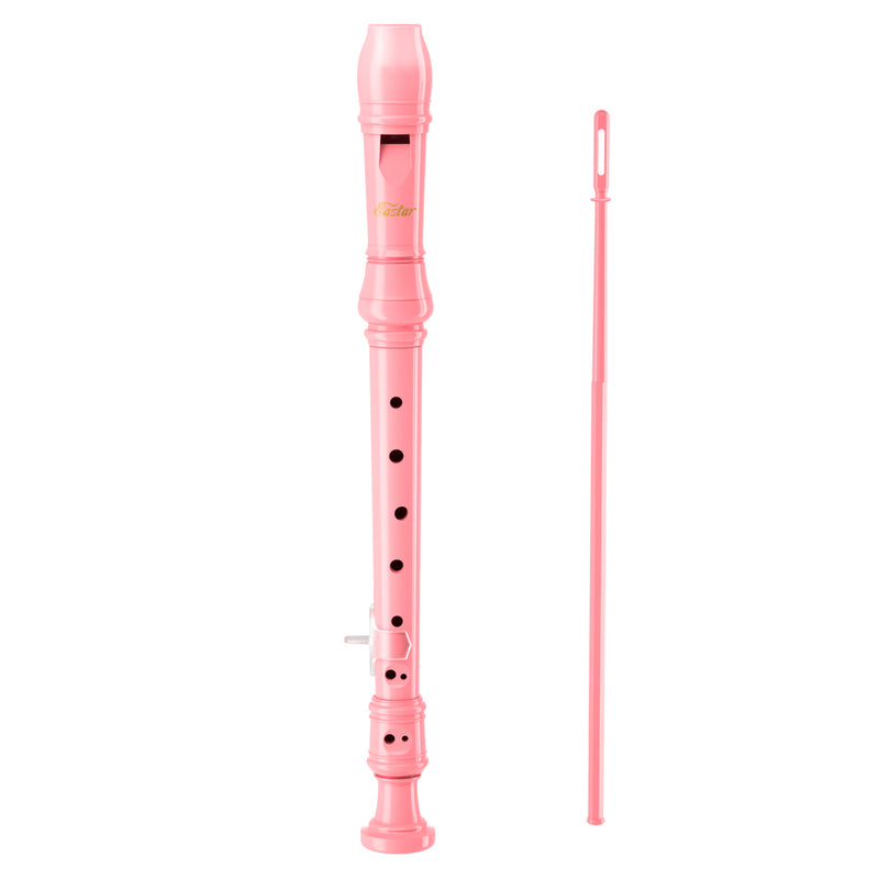 Eastar Soprano Recorder Instrument for Kids Beginners, German Fingering C Key Recorder Instrument 3 Piece with Cleaning Kit, Thumb Rest, Cotton Bag, Fingering Chart, ERS-21GB, School-Approved