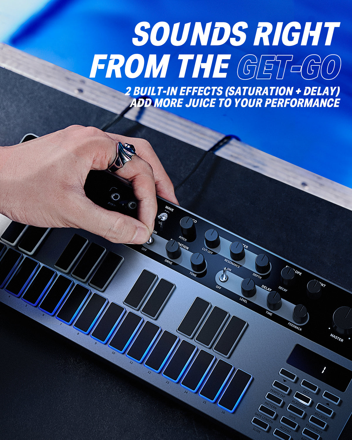 Donner Essential B1 アナログシンセサイザー Donner Essential B1 Analog Bass Synthesizer & Sequencer