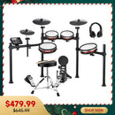 Donner DED-200 MAX Electronic Drum Set 5-Drum 3-Cymbal with Drum Throne/Headphone