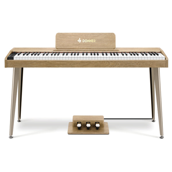 Donner DDP-60 Wooden 88-Key Semi-Weighted Upright Digital Piano with 3-Pedal for BeginnerDonner DDP-60 88-Key Semi-Weighted Wooden Upright Digital Piano with 3-Pedal for Beginner-Natural##