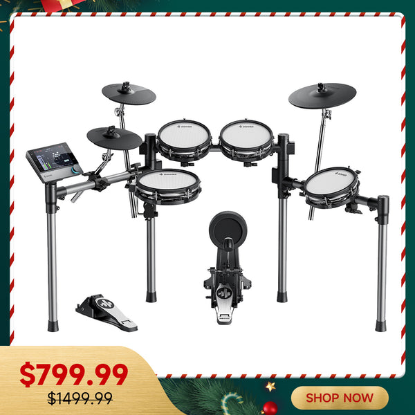 Donner Beat 5-Drum 3-Cymbal Electronic Drum Set with Touch Screen for Pros