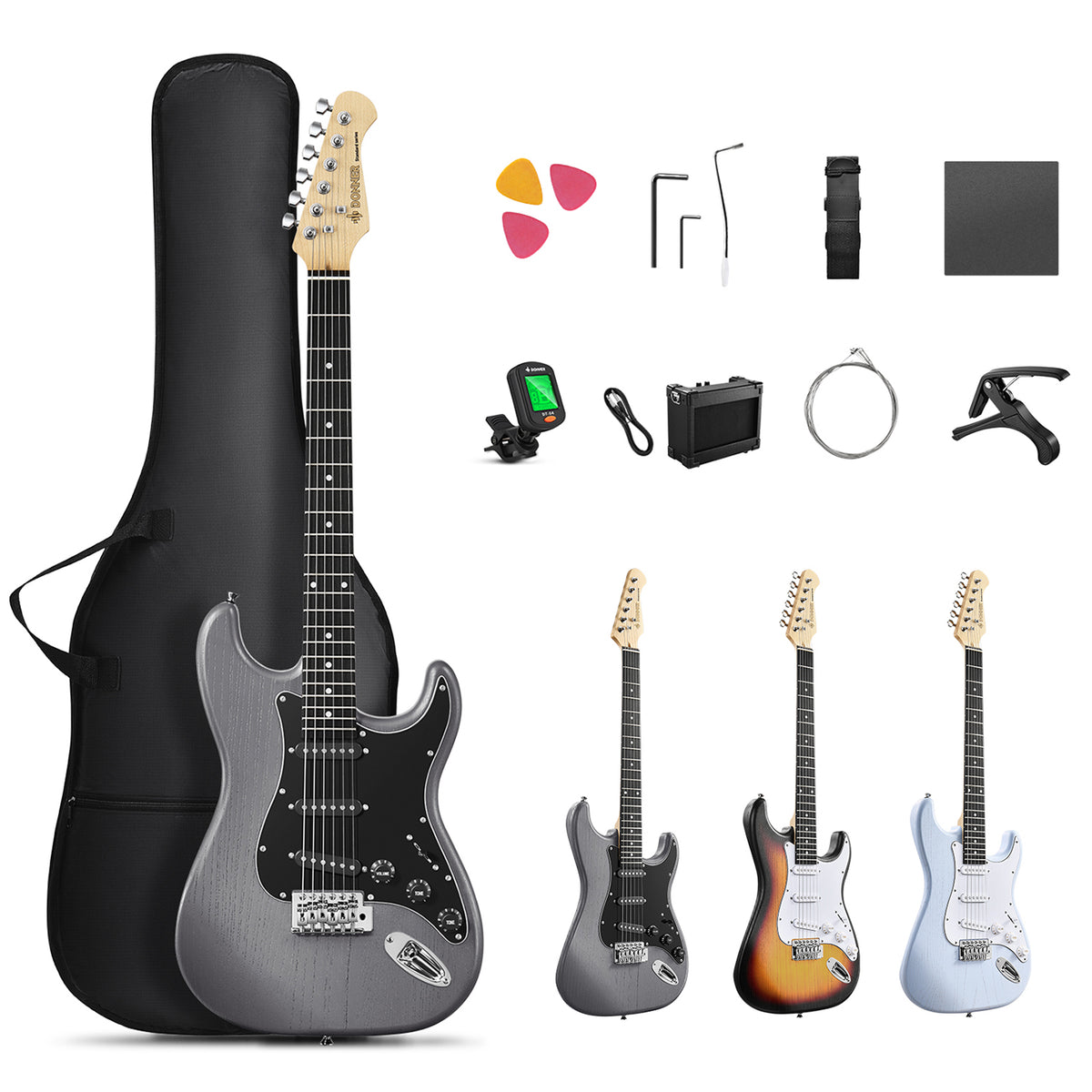 Donner DST-80 ST Electric Guitar Set