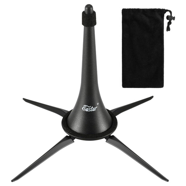 Eastar Clarinet Stand Portable Detachable Holder Bracket with Storage Bag, EST-003, Black