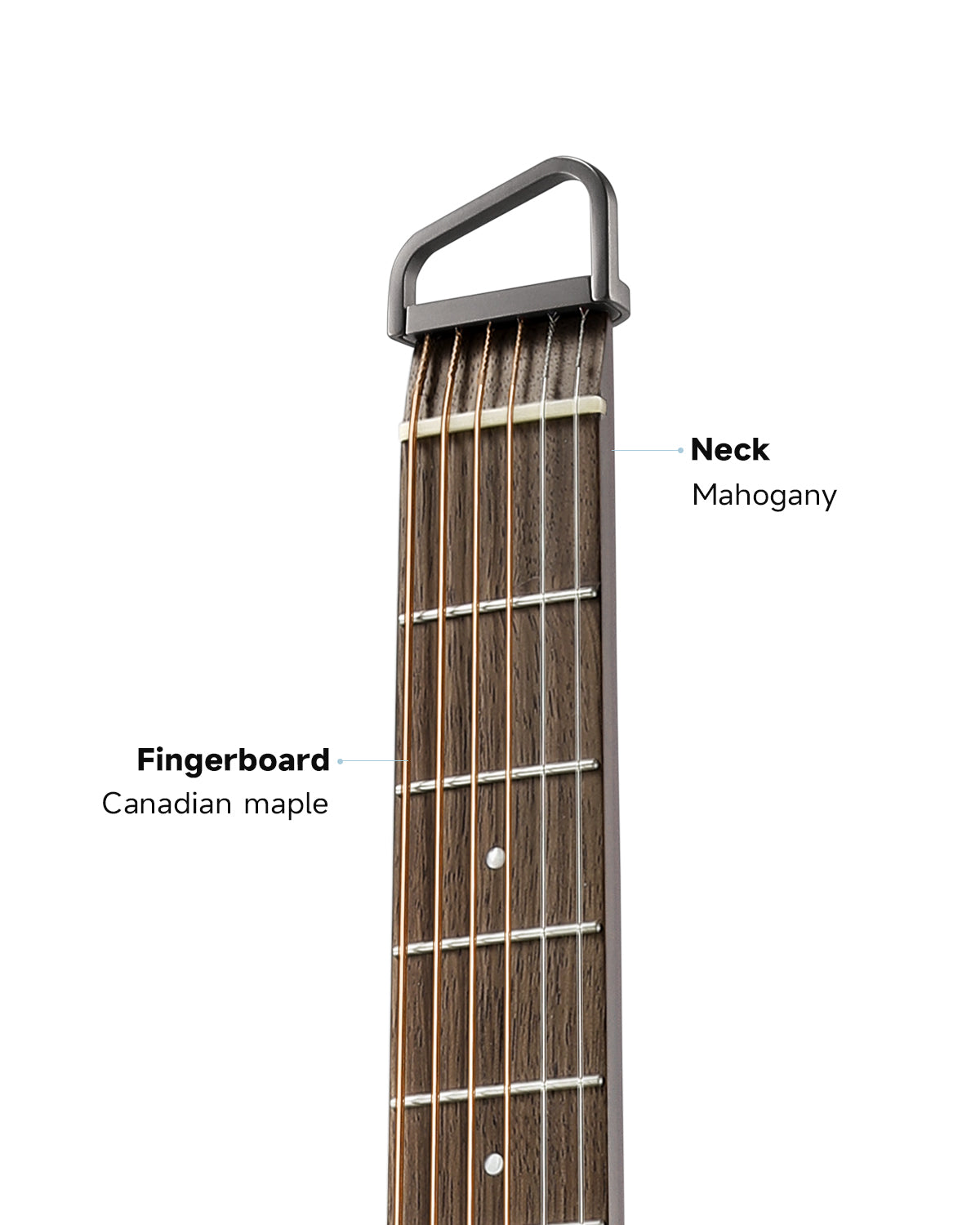 HUSH-I PRO Acoustic-Electric Travel Guitar with Sound Effects Donner