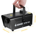 Donner DFM-400 500W 13-Color Fog Machine w/ Remote Control RGB LED Light Strobe Effect Smoke Machine Portable for Halloween Party Christmas Wedding