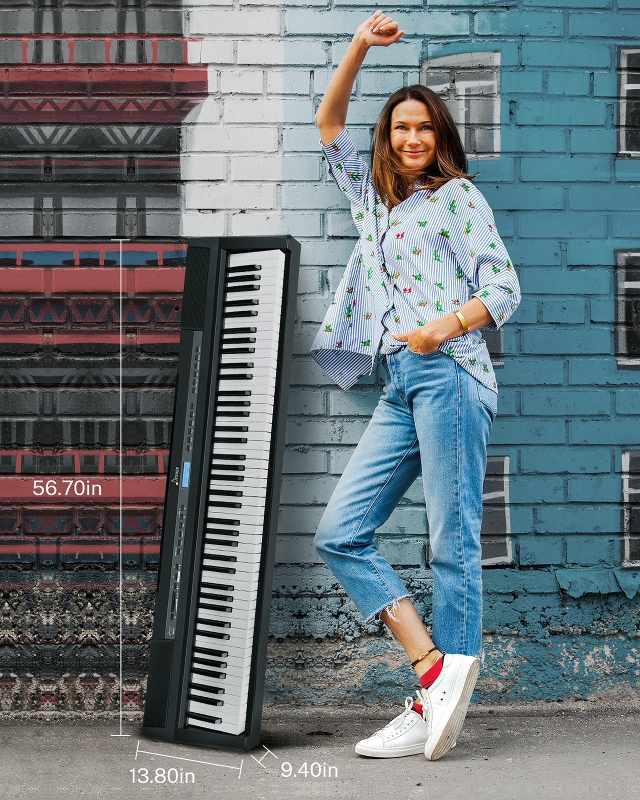 DEP-20 88 Key Weighted Digital Piano with Stand & 3-Pedal Donner