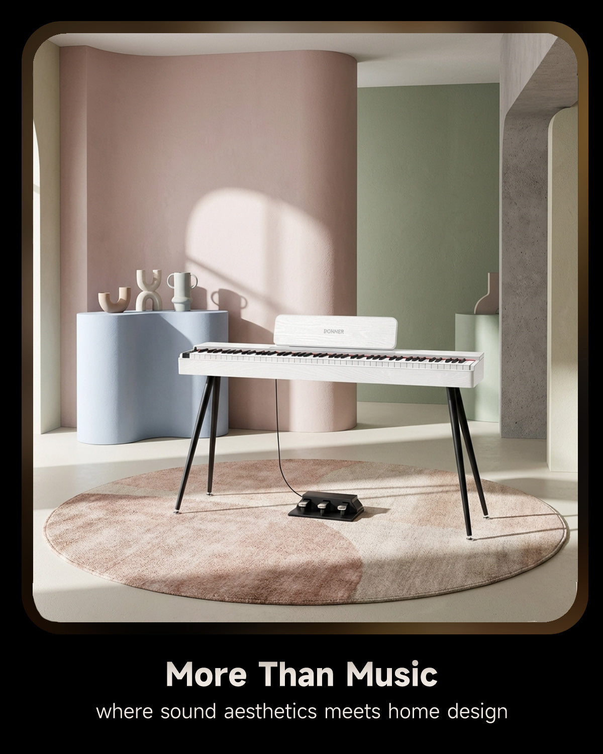 Donner OURA™ S100 88-Key Graded Hammer Weighted Digital Piano-White##