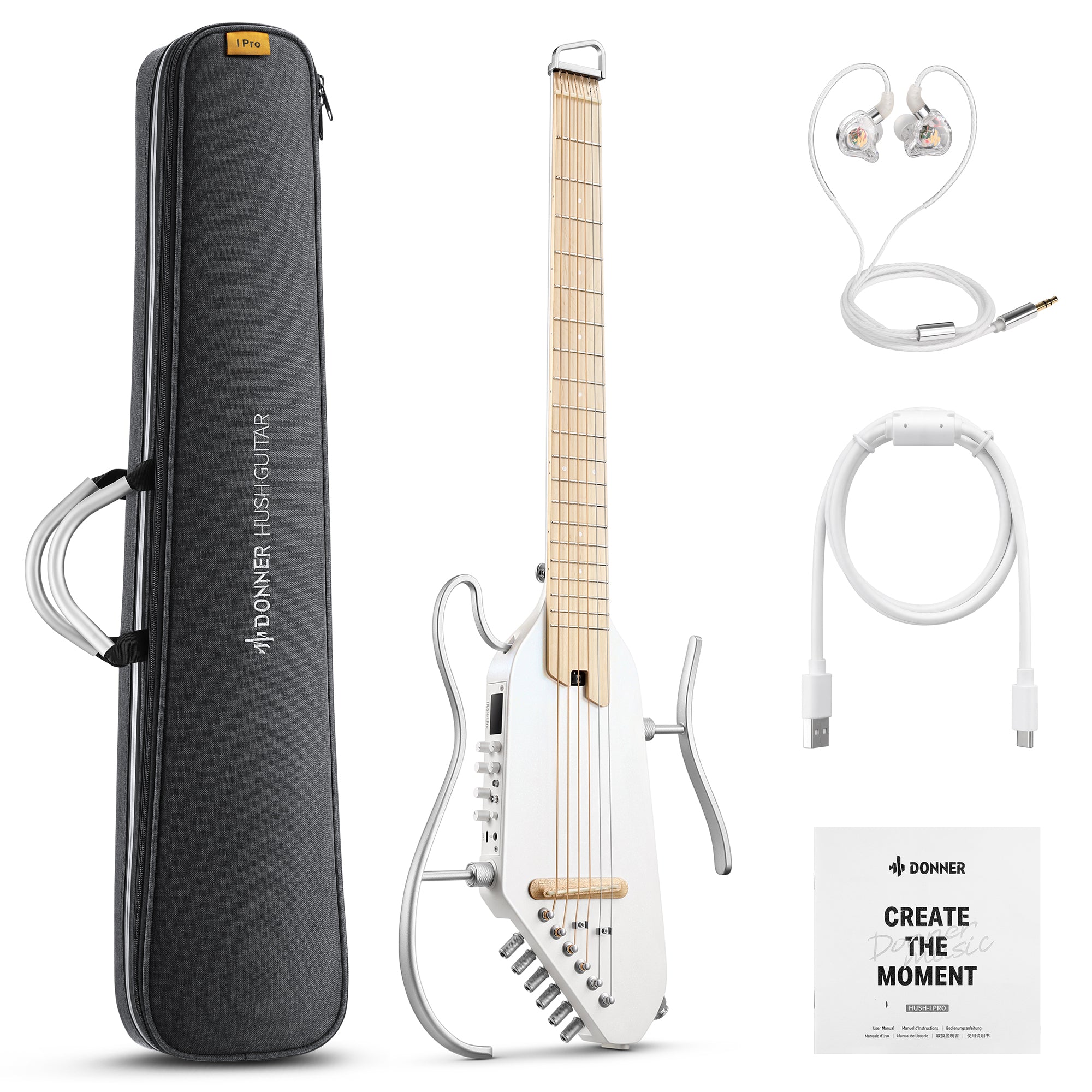 HUSH-I PRO Acoustic-Electric Travel Guitar with Sound