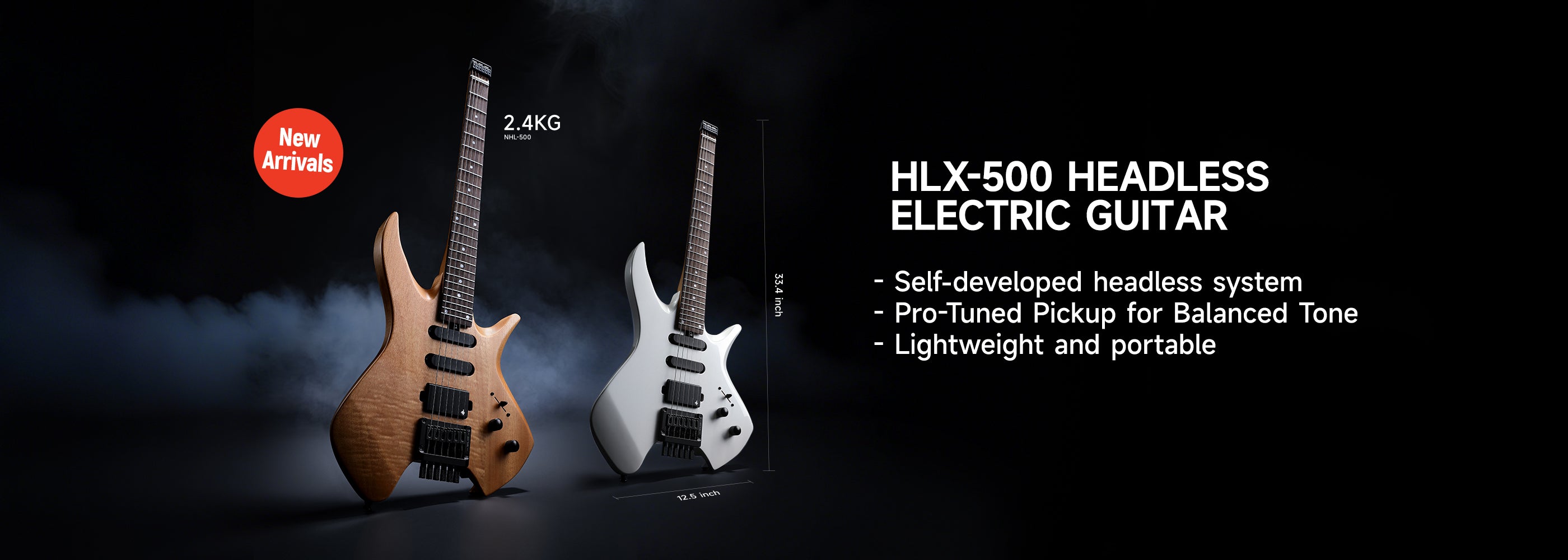 ギター Logarhythm4 Donner HLX-500 Headless Electric Guitar (NHL-500)
