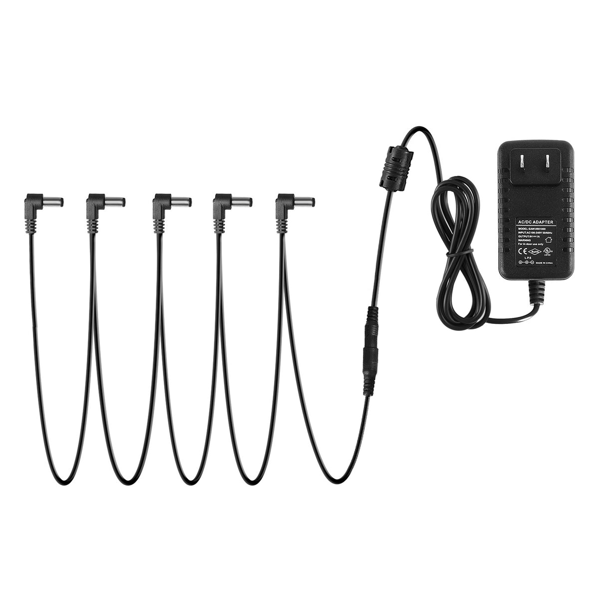 9v pedal cable Donner DPA-1 Guitar Power Adapter Output DC 1A with 5 Way Daisy Chain handy schutztasche fahrrad With the 9 Volt Verpackungseinheit:1800 Stück (10x180) RL700 Serie | Magnetische
