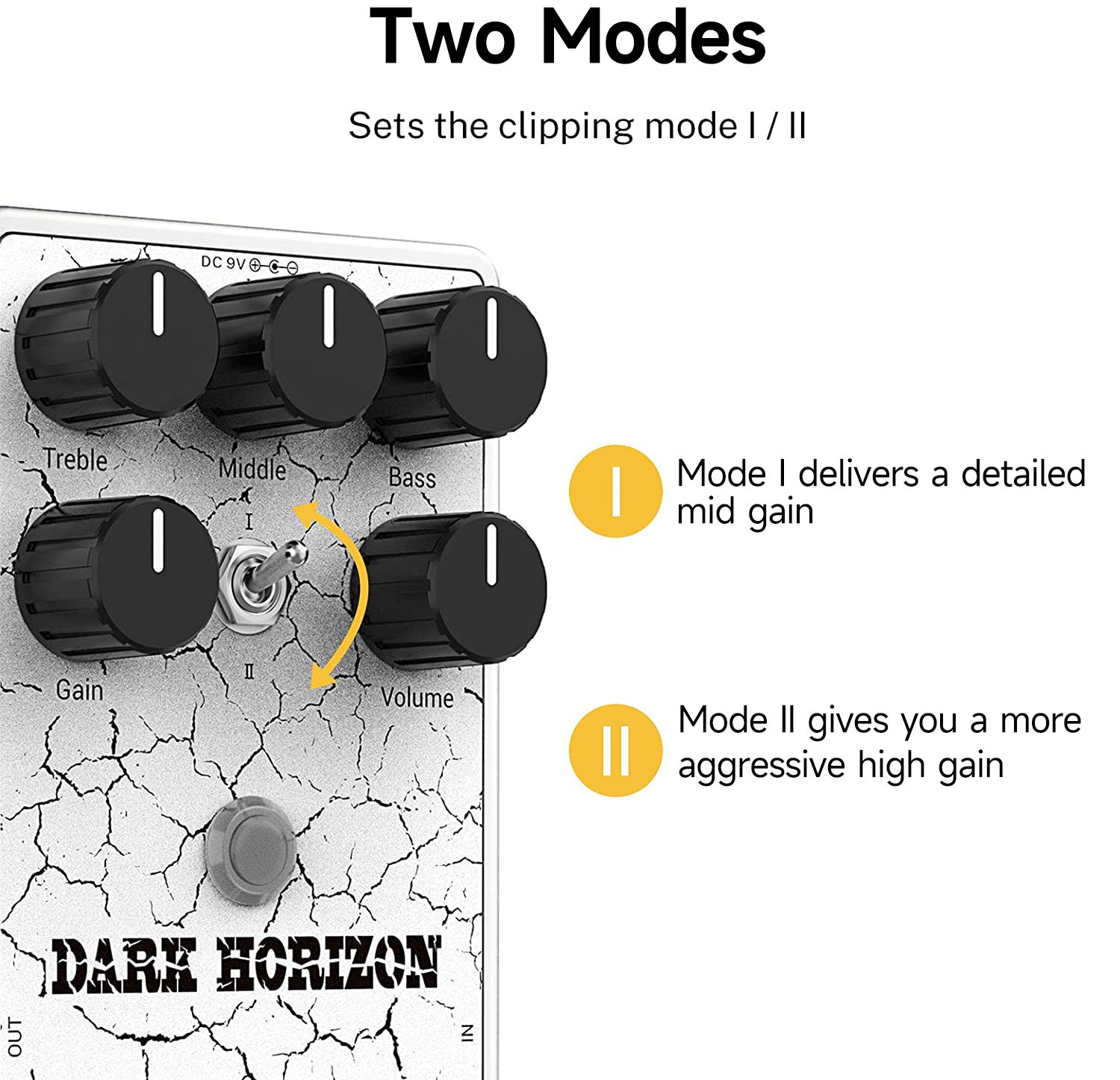horizon distortion pedal Donner Guitar Distortion Pedal, Dark Horizon High Gain Distortion
